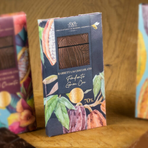 barretta cioccolato fondente gran cru - peccatucci mamma andrea